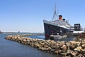 The Queen Mary Long Beach California. Royalty Free Stock Photo