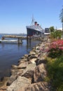 The Queen Mary Long Beach California. Royalty Free Stock Photo
