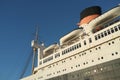 Queen Mary ocean liner detail showing lifeboats