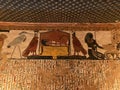 Queen Nefertari tomb in Queens valley in Luxor - God Aker, Bennu bird, Nephthys