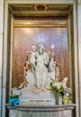 Queen of Peace statue in the Basilica of Santa Maria Maggiore in Rome, Italy. Royalty Free Stock Photo