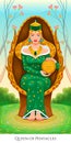 Queen of pentacles, tarot card Royalty Free Stock Photo