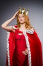 Queen in red dress Royalty Free Stock Photo