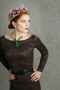 Queen, royalty person with crown. Fashion, elegant woman Royalty Free Stock Photo