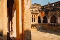 Queen`s bath ancient ruins in Hampi, India