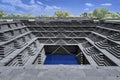 Queen`s bath in Hampi with symmetric stonework