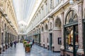 The Queen`s gallery in the Saint-Hubert Royal Galleries in Brussels, Belgium Royalty Free Stock Photo