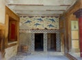 The Queen`s Megaron in the Ancient Knossos, Archaeological site on Crete Island