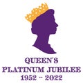 The Queen's Platinum Jubilee Celebrations with Queen Elizabeth's Side Profile, Junior Jack Flag