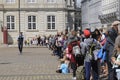 QUEEN`S ROYAL GUARDS CHANGE AT AMALIEMBORG PALACE