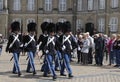 QUEEN`S ROYAL GUARDS CHANGE AT AMALIEMBORG PALACE