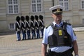 QUEEN`S ROYAL GUARDS CHANGE AT AMALIEMBORG PALACE