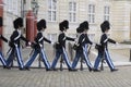 QUEEN`S ROYAL GUARDS CHANGE AT AMALIEMBORG PALACE