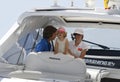 Queen Sofia, Princess Letizia and daughter Leonor Royalty Free Stock Photo