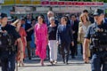 Madrid, Spain 27, 2022: The Queen of Spain, DoÃÂ±a Leticia inaugurates the Book Fair in the Retiro Park in Madrid.