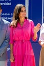 Madrid, Spain 27, 2022: The Queen of Spain, DoÃÂ±a Leticia inaugurates the Book Fair in the Retiro Park in Madrid.