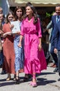 Madrid, Spain 27, 2022: The Queen of Spain, DoÃÂ±a Leticia inaugurates the Book Fair in the Retiro Park in Madrid.