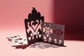 Queen ten cards heart hollow shadow