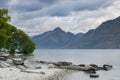 Queen Town Wakatipu lake after sunset sky New Zealand Royalty Free Stock Photo