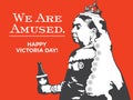 Queen Victoria We Are Amused Victoria Day Illustration. Royalty Free Stock Photo