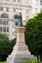 The 1869 Queen Victoria bronze sculpture and granit monument at Square Victoria