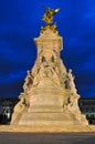 Queen Victoria memorial at Buckingham palace at night, London, UK Royalty Free Stock Photo