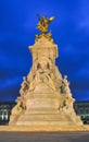 Queen Victoria memorial at Buckingham palace at night, London, UK Royalty Free Stock Photo