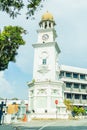 Queen Victoria Memorial clock tower - The tower was commissioned in 1897, during Penang`s colonial days, to commemorate Queen Vic Royalty Free Stock Photo