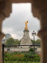 Queen Victoria Monument framed Royalty Free Stock Photo