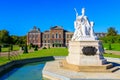 Queen Victoria Statue and Kensington Palace Royalty Free Stock Photo