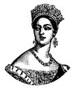 Queen Victoria, vintage illustration Royalty Free Stock Photo