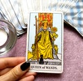 Queen of Wands Tarot Card Royalty Free Stock Photo