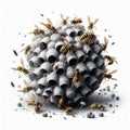 150 6 Queen Wasp Nest A small initial nest constructed by a qee