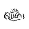 Queen word with crown.