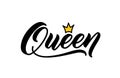 Queen word in hand lettering style