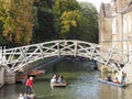 Queens ' College mathematical bridge in Cambridge Royalty Free Stock Photo