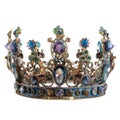 Queens crown isolated on transparent background Royalty Free Stock Photo