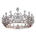 Queens crown isolated on transparent background Royalty Free Stock Photo
