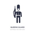 queens guard icon on white background. Simple element illustration from People concept