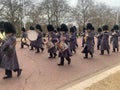 Queens guard parade at buckingham palace