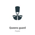 Queens guard vector icon on white background. Flat vector queens guard icon symbol sign from modern people collection for mobile