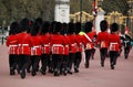 Queens guards marching