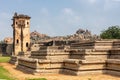 Queens Palace platform with watchtower at Zanana Enclosure, Hampi, Karnataka, India