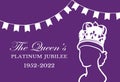 The Queens Platinum Jubilee celebration poster background with silhouette of Queen Elizabeth