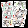 Queens. Playing Card design