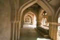 Queens`s bath, Zenana Enclosure, Architectural details of balcony interior, Hampi, Karnataka India.