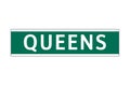 Queens sign in New York city