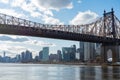 Queensboro Bridge along the East River with the Midtown Manhattan Skyline in New York City Royalty Free Stock Photo