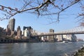 Queensboro Bridge connecting Midtown Manhattan to Roosevelt Island over the East River in New York City Royalty Free Stock Photo