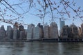 Queensboro Bridge connecting Midtown Manhattan to Roosevelt Island over the East River in New York City Royalty Free Stock Photo